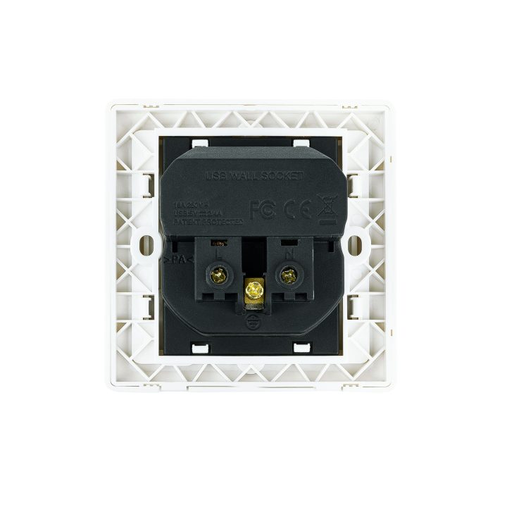 Nanocable Base de tomada de parede tipo Schuko com 2 tomadas USB Máx…