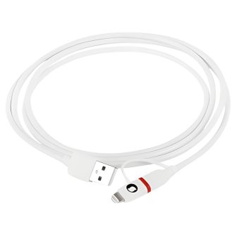 Cabo silver ht micro USB combo - Lightning macho-macho-1.5m-blamco