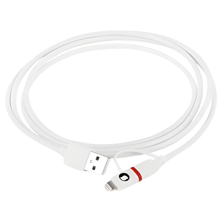 Cabo silver ht micro USB combo - Lightning macho-macho-1.5m-blamco