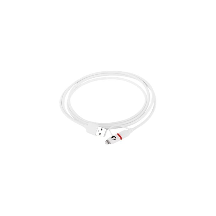 Cable silver ht micro USB combo - Lightning macho-macho-1.5m-blamco