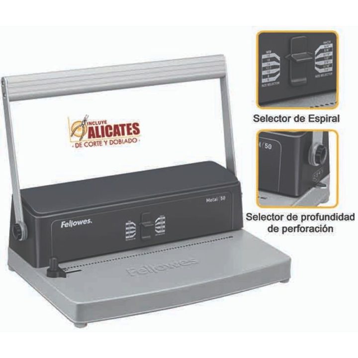 Fellowes 3005001 50 Metal Spiral Binding Machine