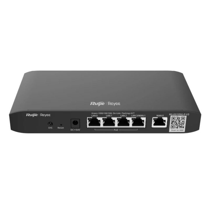 Ruijie Networks RG-EG105G-P-V3 router Gigabit Ethernet Negro
