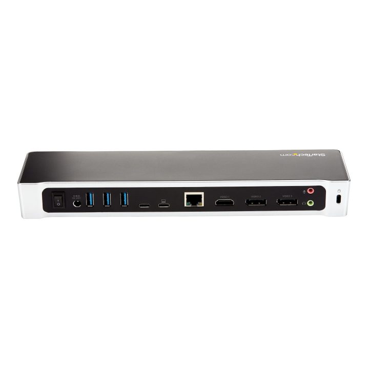 StarTech.com USB-C Dock for 3 Monitors 4K - 5-Port USB 3.2 5Gbps Hub…