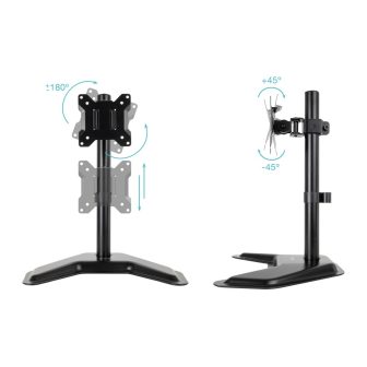TooQ Soporte de Mesa para Pantallas de 17”-32”, Negro