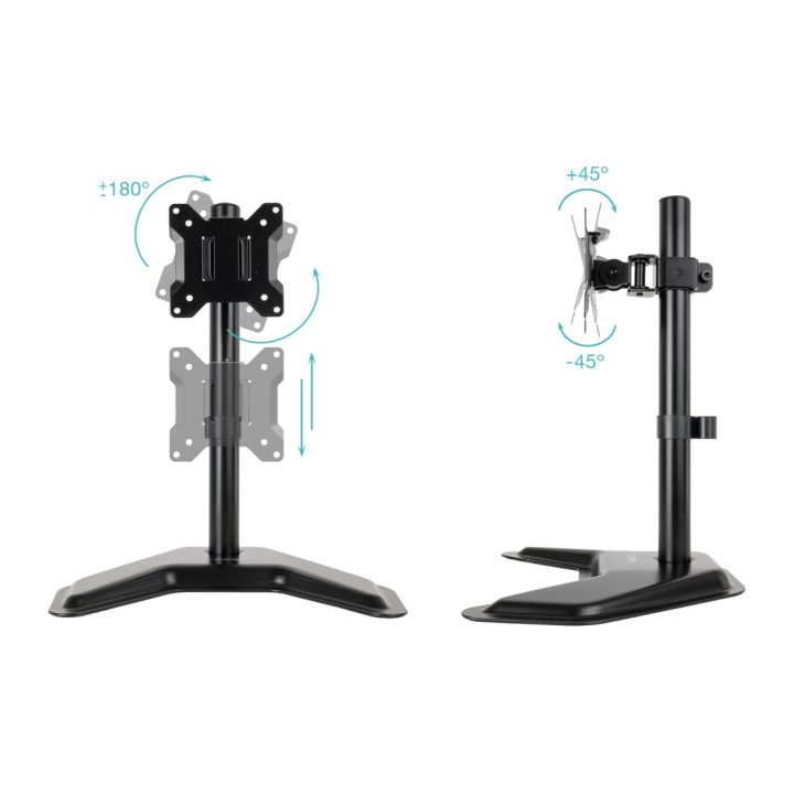 TooQ Suporte de Mesa para Ecrãs de 17”-32”, Preto