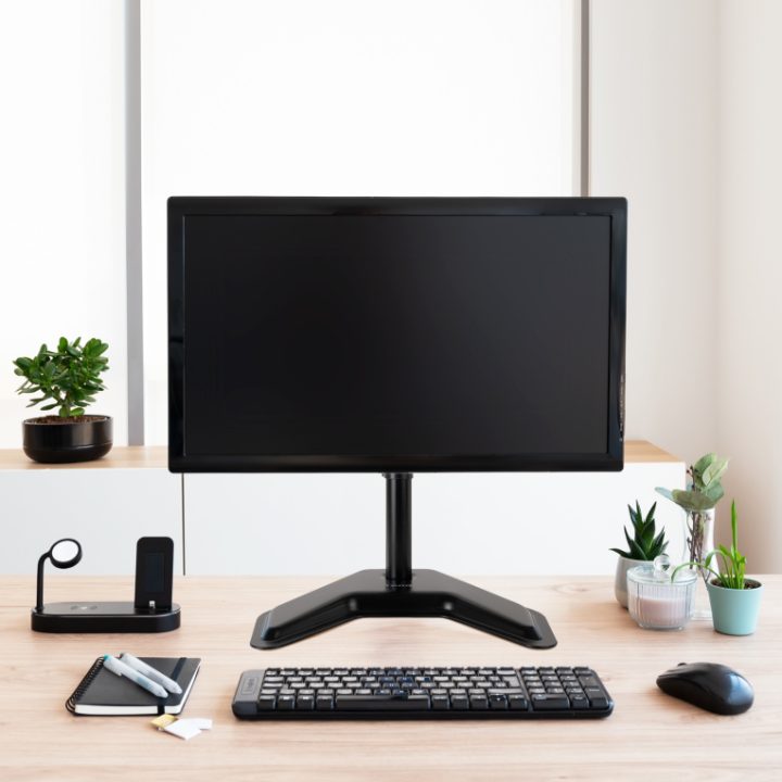 TooQ Suporte de Mesa para Ecrãs de 17”-32”, Preto