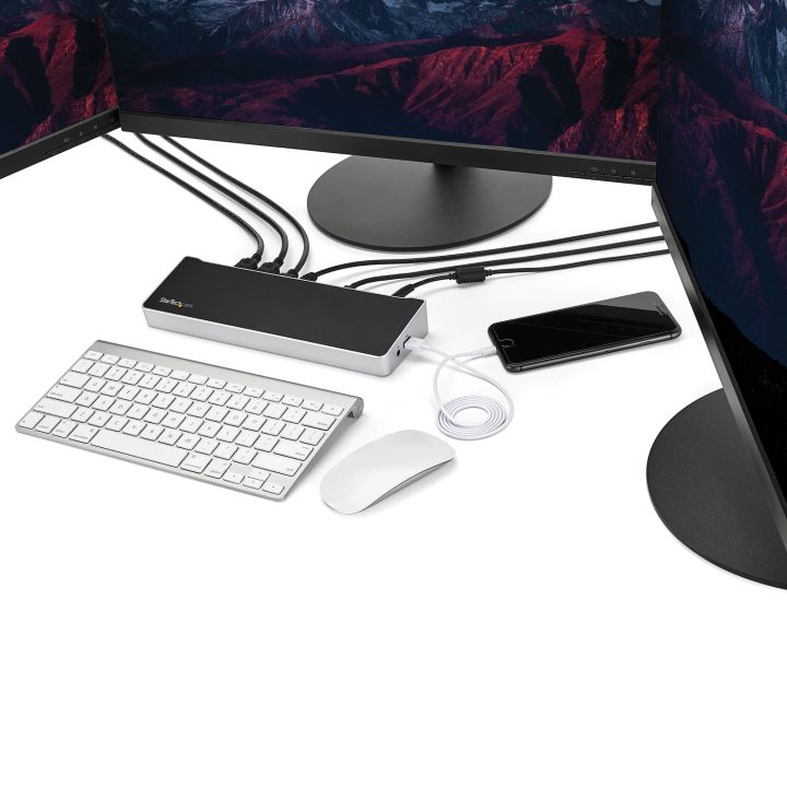 StarTech.com Dock USB-C para 3 Monitores 4K - Hub de 5 Portas USB 3.2…