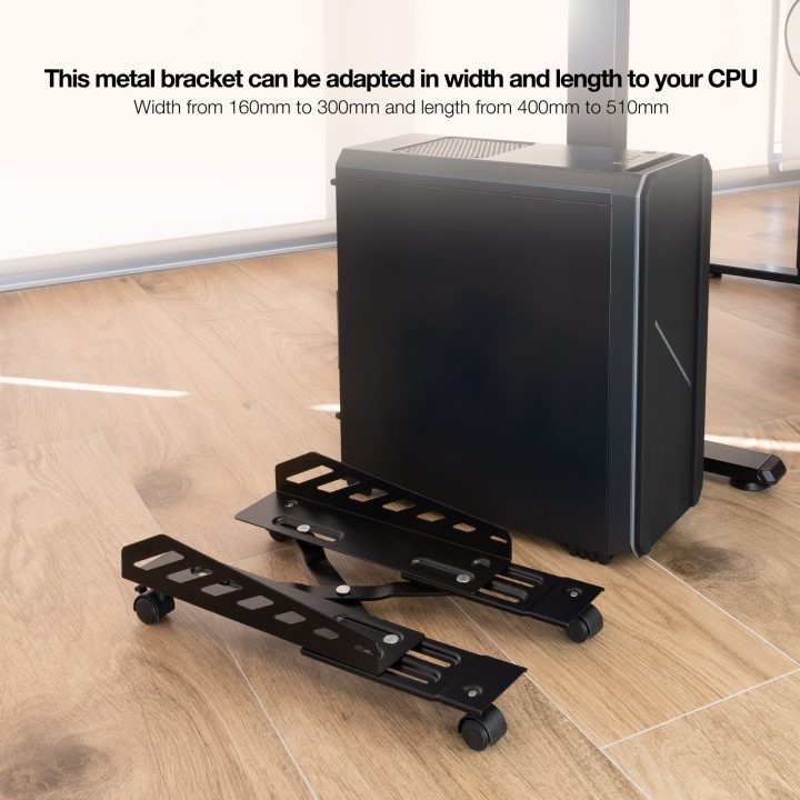 TooQ Metal Floor CPU Stand with Wheels