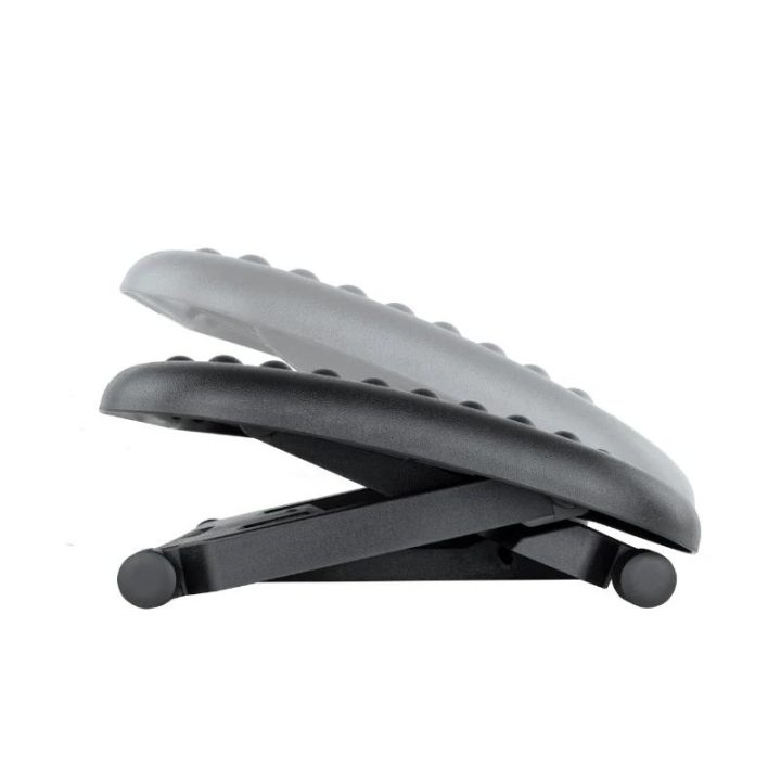 TooQ Adjustable Height and Tilt Footrest 'Confort', Black