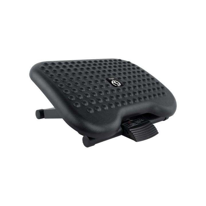 TooQ Adjustable Height and Tilt Footrest 'Confort', Black