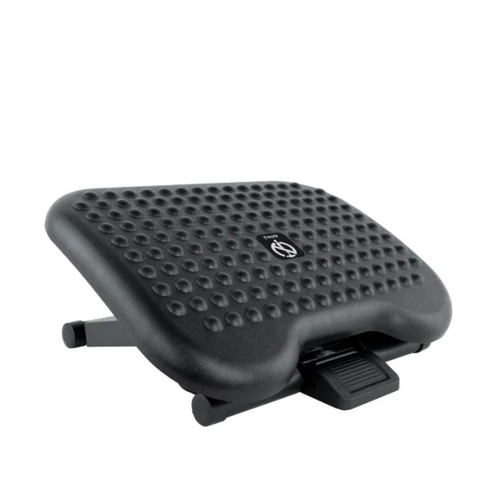 TooQ Adjustable Height and Tilt Footrest 'Confort', Black