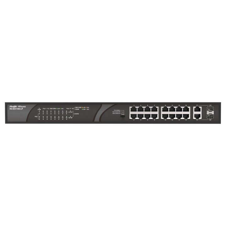 Ruijie Networks RG-ES118S-LP switch não gerido Fast Ethernet (10/100)…