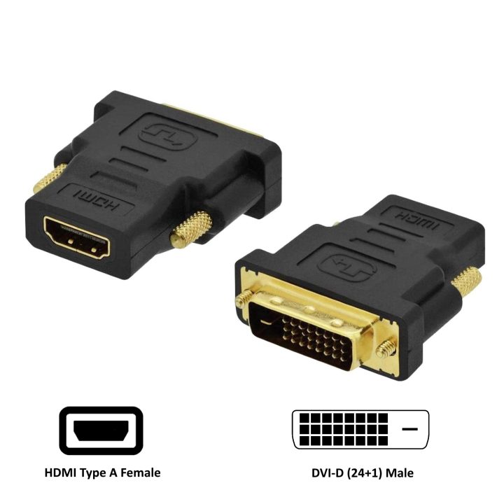 Ewent EC1371 adaptador de género para cabo DVI-D 24+1 HDMI Preto