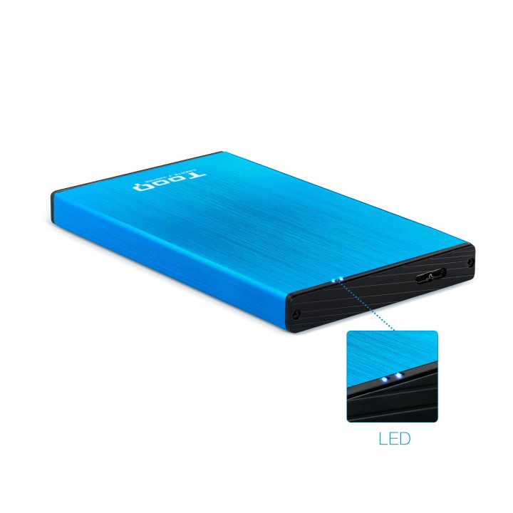 TooQ TQE-2527BL External Hard Drive Enclosure Hard Drive (HDD) Case…