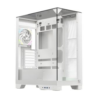 XYZ Trifecta White ATX Case, ATX, ITX, Micro-ATX (X-CS-TRIFECTA-W)