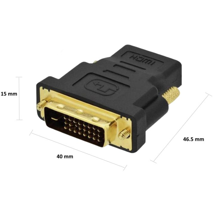 Ewent EC1371 adaptador de género para cabo DVI-D 24+1 HDMI Preto