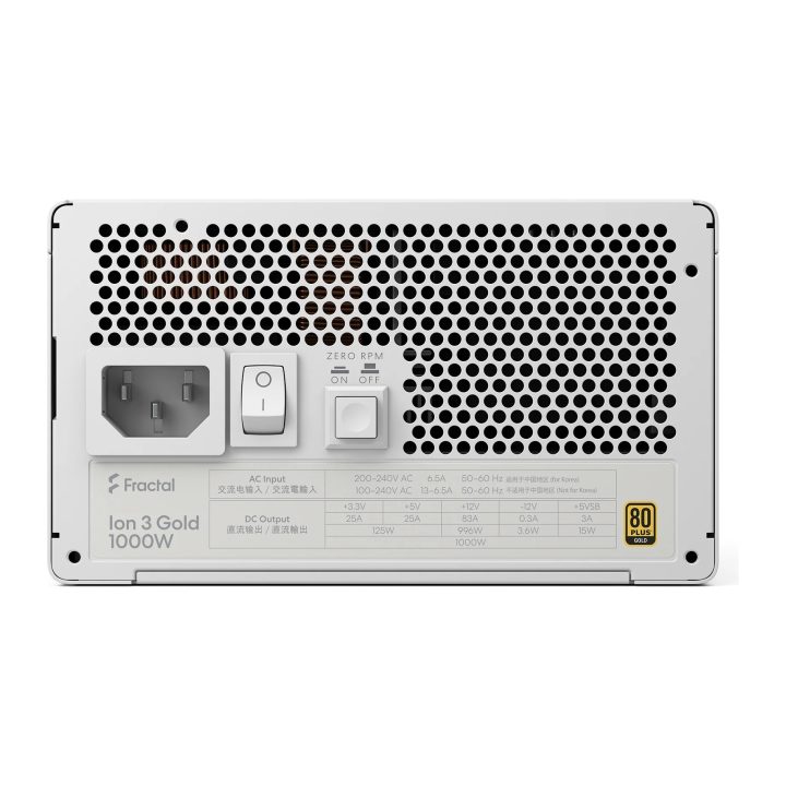 Fractal design fuente de alimentacion ion 3 80+ gold blanca…