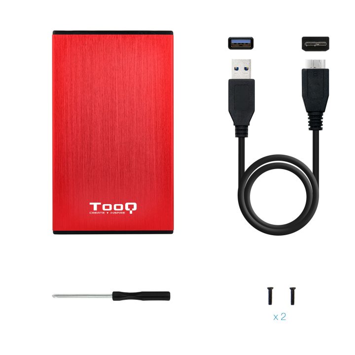 TooQ TQE-2527R caixa para disco rígido externo Caixa de disco rígido…