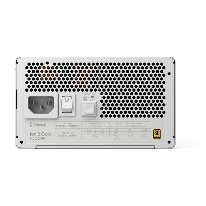 Fractal design fuente de alimentacion ion 3 80+ gold blanca…