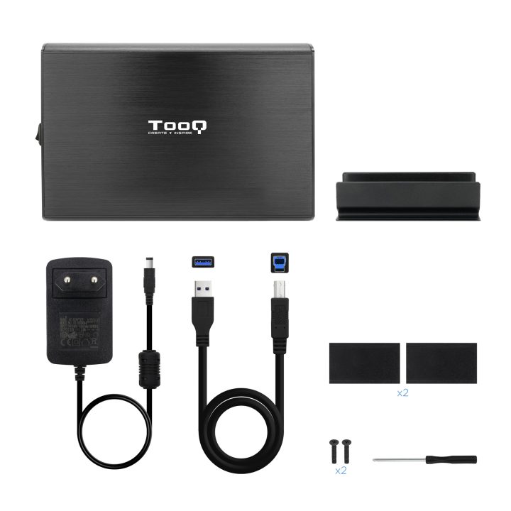 TooQ TQE-3531B External Hard Drive Enclosure HDD Enclosure Black 3.5"