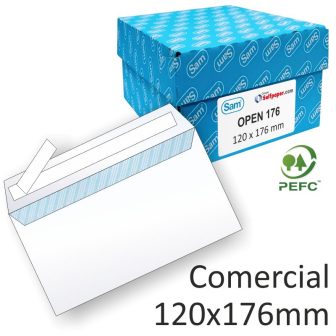 Caja 500 sobres comercial opensam (120X176) autoadhesivo con tira de…