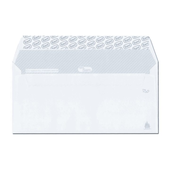 Caja 500 sobres americano (115X225) offset blanco 90 grs. opensam…