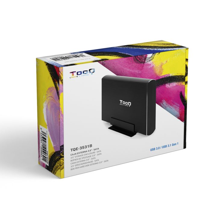 TooQ TQE-3531B External Hard Drive Enclosure HDD Enclosure Black 3.5"