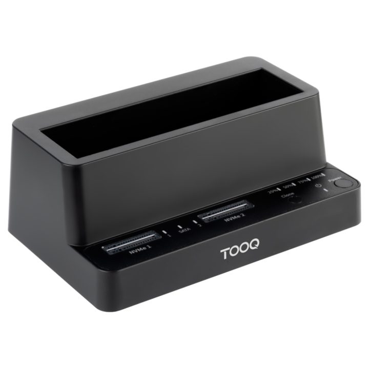 TooQ Docking Station USB-C 3.2 Gen 2 com duas baías para SSD M.2 NVMe…