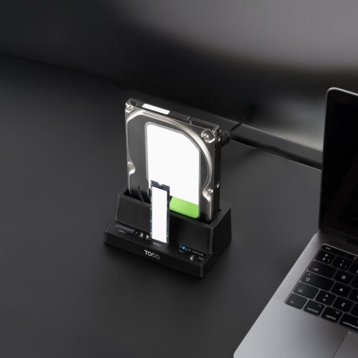 TooQ Docking Station USB-C 3.2 Gen 2 Dos Bahías para SSD M.2 NVMe +…