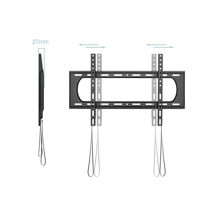 TooQ Fixed Wall Mount for 37"-80" Screens, Black