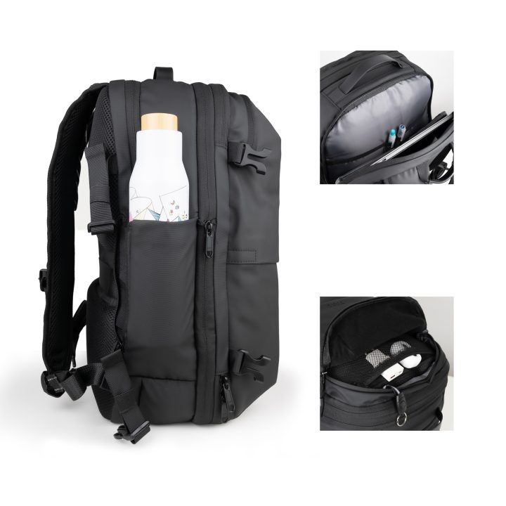 TooQ Travel Backpack with Vacuum Compression System and Air Pump