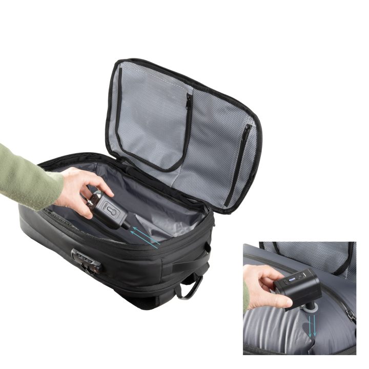 Mochila de viagem TooQ com sistema de compressão a vácuo e bomba de ar