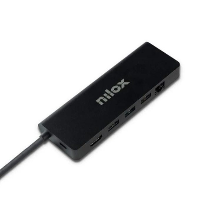 Nilox Docking Station UsbC 8 em 1 Dual 4K 1000Mbps (NXDSUSBC08)