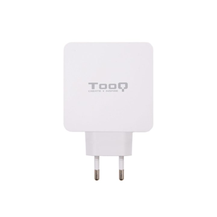 TooQ Cargador de Pared doble puerto USB-C PD + USB A QC3.0, 48W