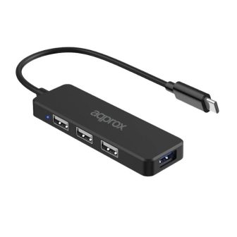 Approx! Hub USB Tipo-C 3USB 2.0 + 1Puerto USB 3.0 (APPC48V2)