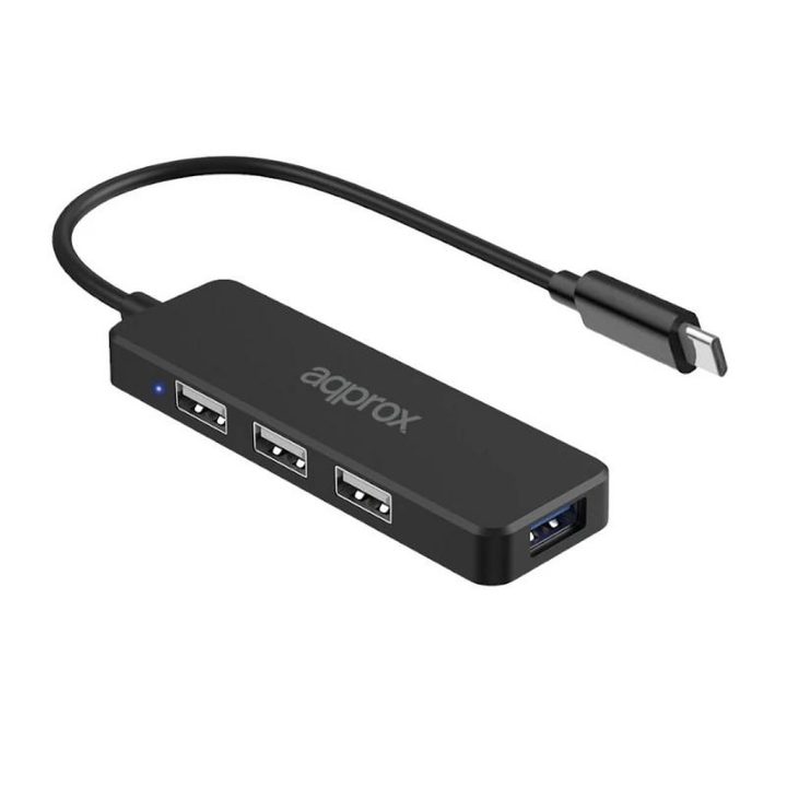 Approx! Hub USB Tipo-C 3USB 2.0 + 1Puerto USB 3.0 (APPC48V2)