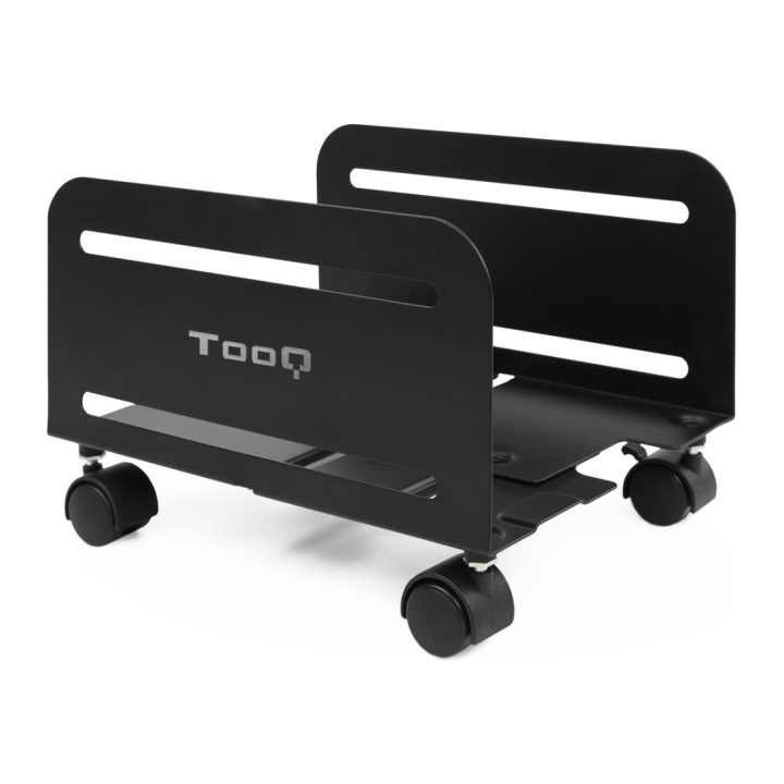 TooQ Suporte metálico para CPU de chão com rodas