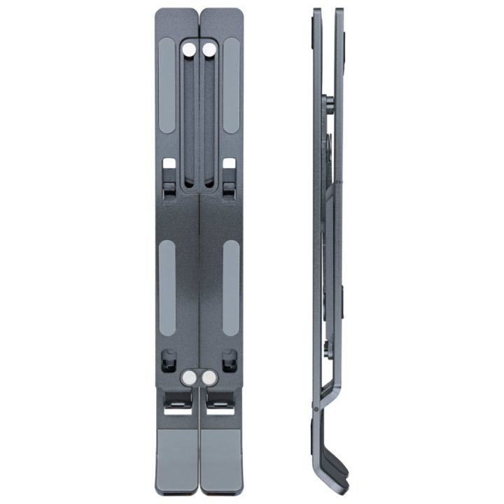 TooQ Laptop Stand for Laptops, Tablets, Phones and Books, Dark Gray