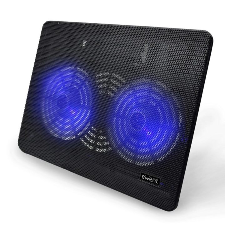 Ewent EW1256 Cooling Pad 17" 1000 RPM Black