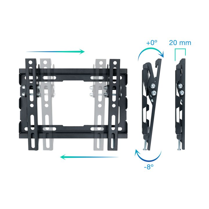 TooQ LP1044T-B suporte para TV 43" Preto