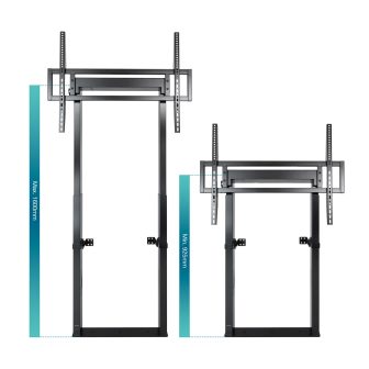 TooQ HIPERIÓN Suporte de Chão/Parede Fixo para Ecrãs 55"-100", Preto
