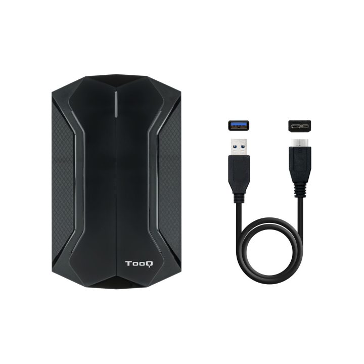 TooQ TQE-2599RGB caixa para disco externo Carcaça de disco/SSD Preto…