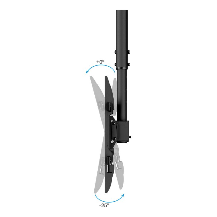 TooQ Ceiling Mount for 43"-86" Screens, Black
