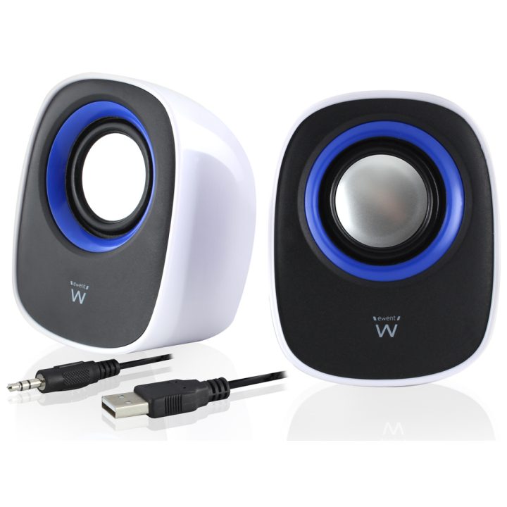Ewent EW3513 altavoz De 1 vía Negro, Azul, Blanco Alámbrico 5 W
