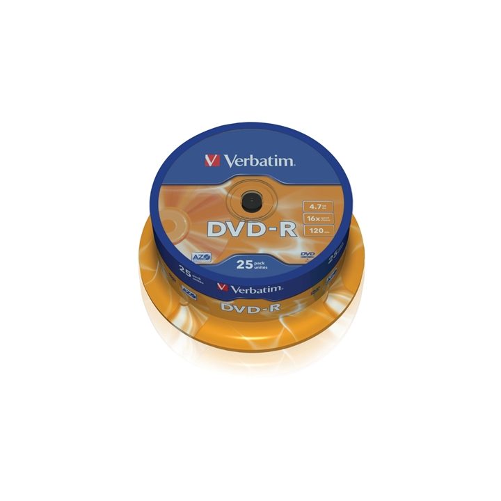 Verbatim DVD-r 4.7GB 16x tarrina 25UDS (43522)