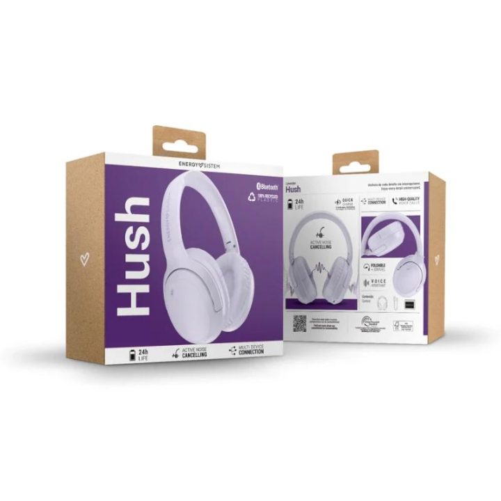 Energy Sistem Auriculares Hush Lavender BT ANC (501069)