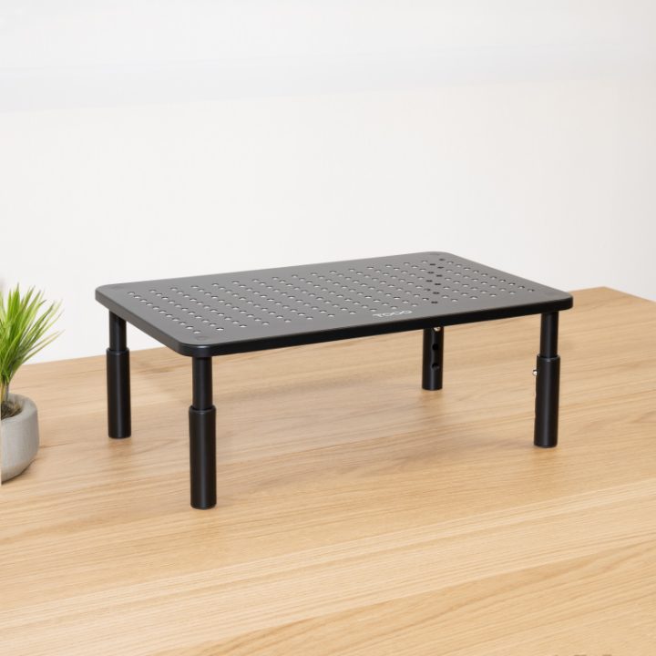 TooQ Multi-Purpose Monitor/Laptop Riser Stand, Black