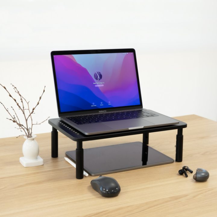 TooQ Multi-Purpose Monitor/Laptop Riser Stand, Black