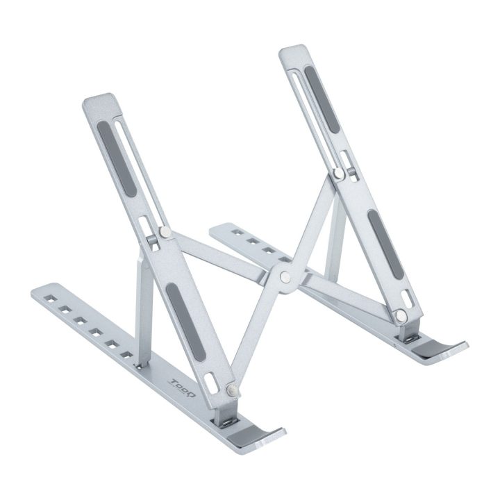 TooQ Laptop Stand for Laptops, Tablets, Phones and Books, Silver