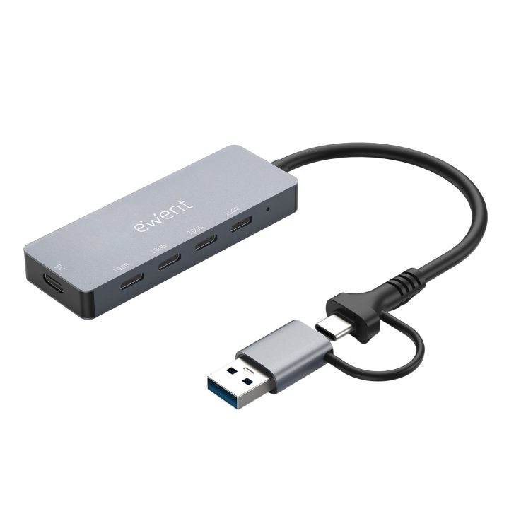 Ewent EW1151 USB Type-C Interface Hub 10000 Mbit/s Gray